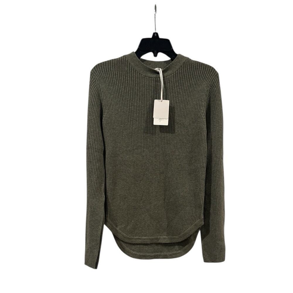 Stylemixer Cozy Soft Casual Sweater Women’s Small Green Ribbed Knit Minimal